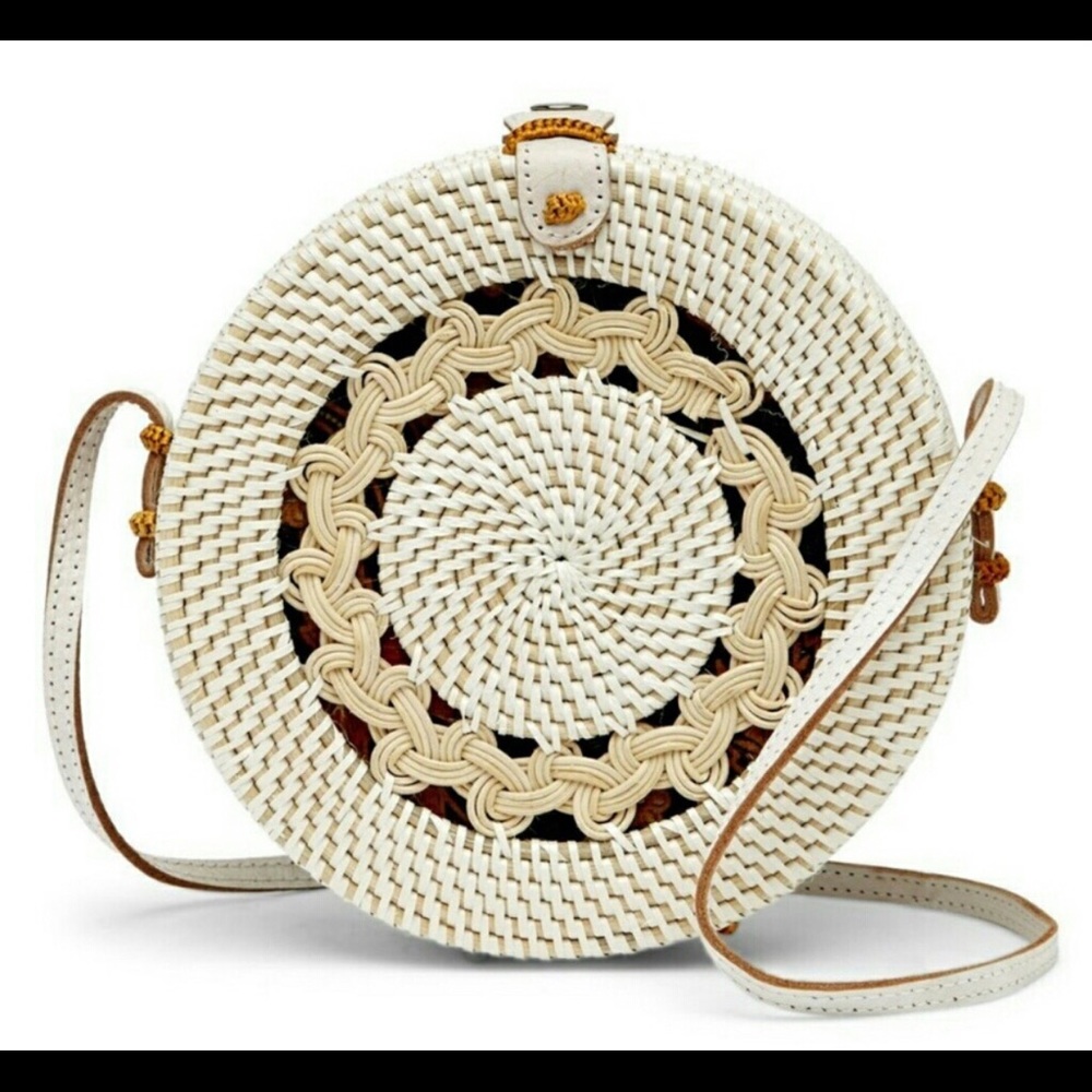 Handmade Ata Reed Round Crossbody - Picture 6 of 7